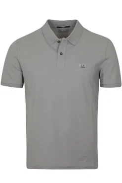 Heren polo korte mouw grijs