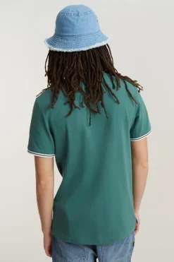 Heren polo korte mouw groen