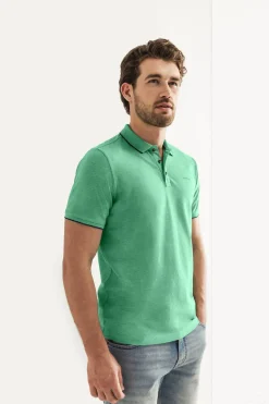 Heren polo korte mouw groen