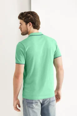 Heren polo korte mouw groen