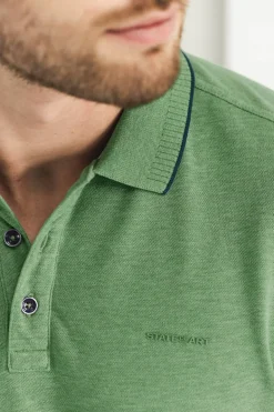 Heren polo korte mouw groen