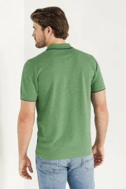 Heren polo korte mouw groen
