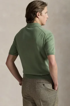 Heren polo korte mouw groen