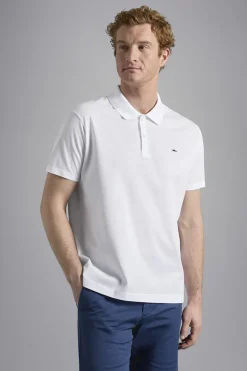 Heren polo korte mouw wit