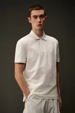 Heren polo korte mouw wit