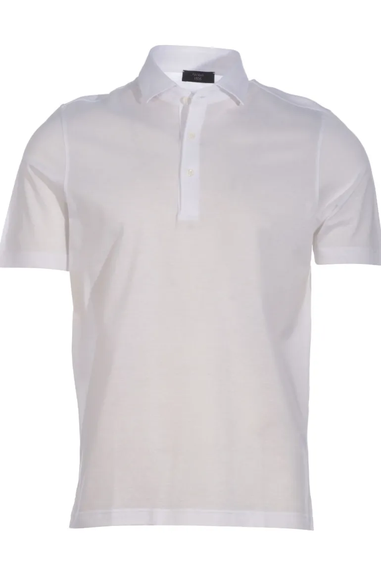 Heren polo korte mouw wit