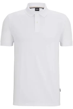 Heren polo korte mouw wit