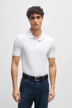Heren polo korte mouw wit