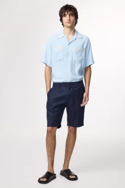 Heren short blauw
