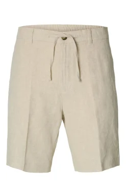 Heren short ecru