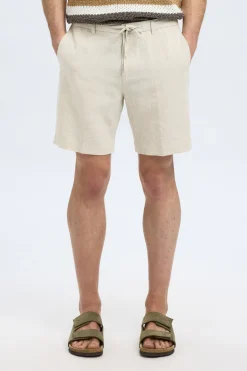 Heren short ecru