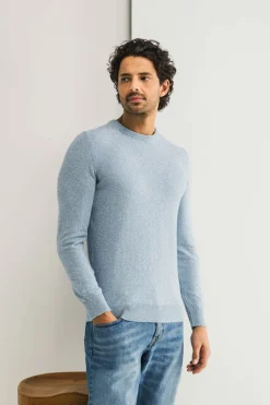 Heren sweater blauw