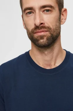 Heren t-shirt kortemouw blauw