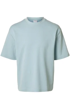 Heren t-shirt kortemouw blauw