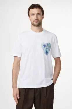 Heren t-shirt kortemouw blauw