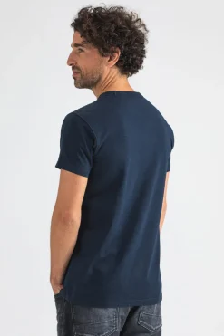 Heren t-shirt kortemouw blauw