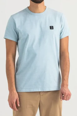 Heren t-shirt kortemouw blauw