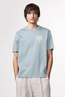 Heren t-shirt kortemouw blauw