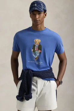Heren t-shirt kortemouw blauw