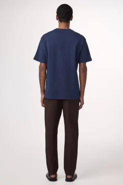 Heren t-shirt kortemouw blauw