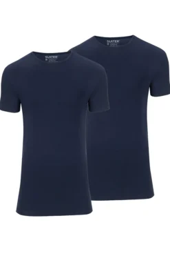 Heren t-shirt kortemouw blauw