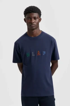 Heren t-shirt kortemouw blauw