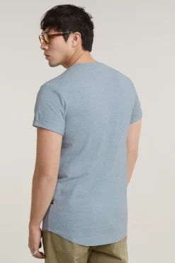 Heren t-shirt kortemouw blauw