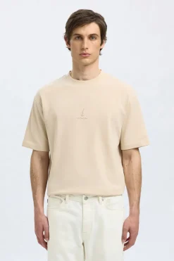 Heren t-shirt kortemouw bruin