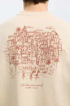 Heren t-shirt kortemouw bruin