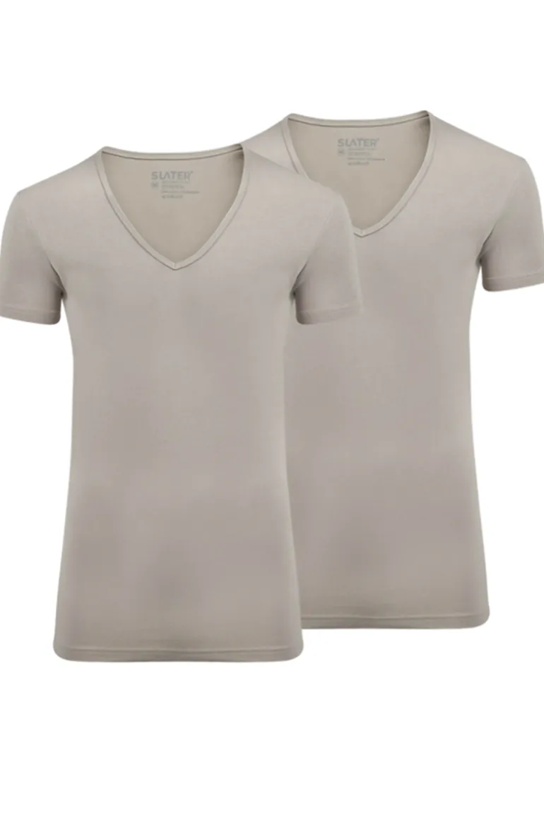 Heren t-shirt kortemouw bruin