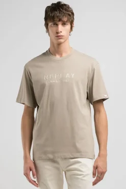 Heren t-shirt kortemouw bruin