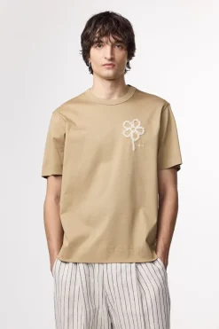 Heren t-shirt kortemouw bruin