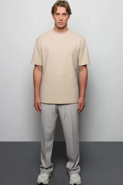 Heren t-shirt kortemouw ecru