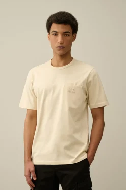 Heren t-shirt kortemouw ecru