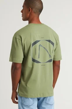 Heren t-shirt kortemouw groen