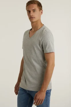 Heren t-shirt kortemouw grijs