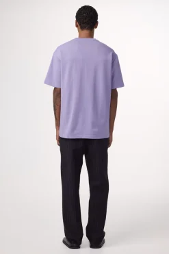Heren t-shirt kortemouw paars