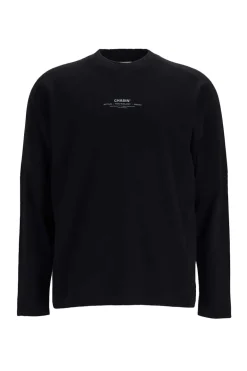 Heren t-shirt lange mouw zwart