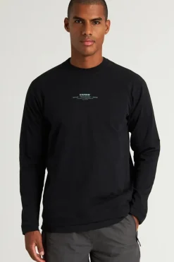 Heren t-shirt lange mouw zwart