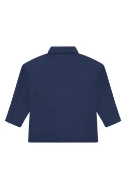 Jongens overhemd lange mouw blauw