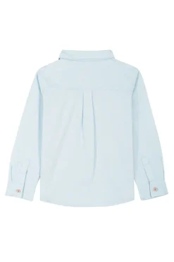 Jongens overhemd lange mouw blauw