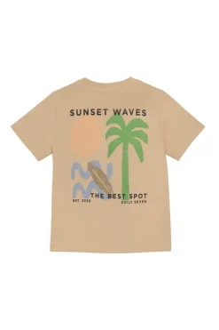 Jongens t-shirt korte mouw bruin
