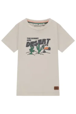 Jongens t-shirt korte mouw bruin
