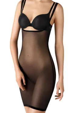 Lingerie dames onderjurk  zwart