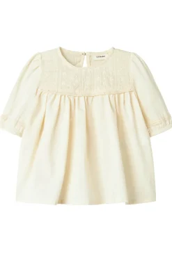 Meisjes blouse korte mouw grijs
