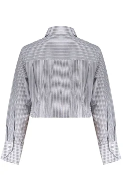 Meisjes blouse lange mouw blauw