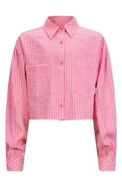 Meisjes blouse lange mouw rose
