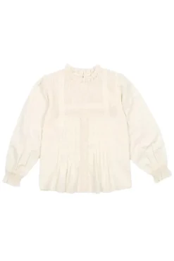 Meisjes blouse lange mouw ecru