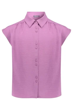 Meisjes blouse mouwloos paars
