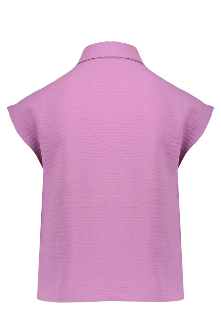 Meisjes blouse mouwloos paars